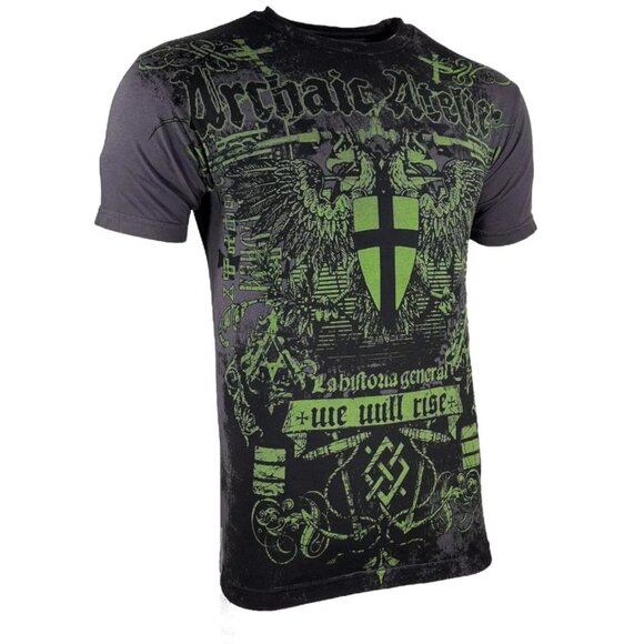 Archaic by Affliction Men's T-Shirt Torsion Biker Tattoo, S-5XL - Picture 6 of 8